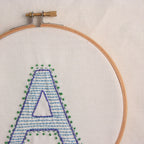 embroidered letter
