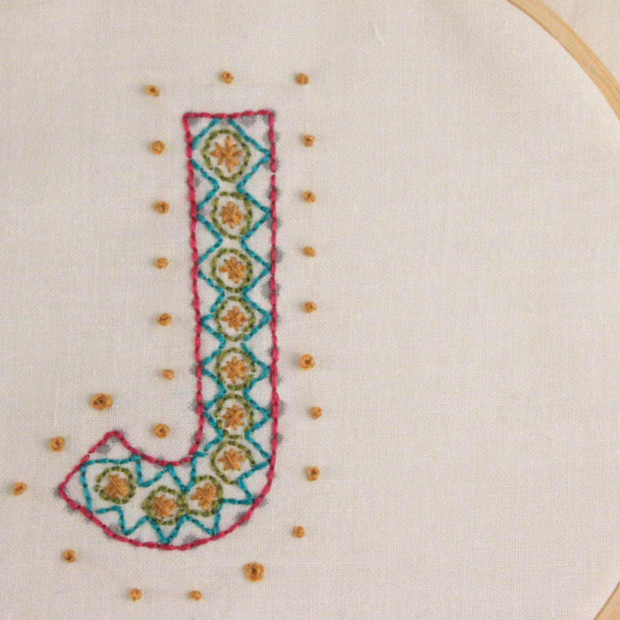 embroidered letter