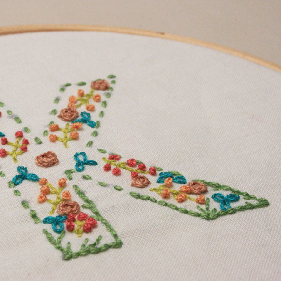embroidered letter
