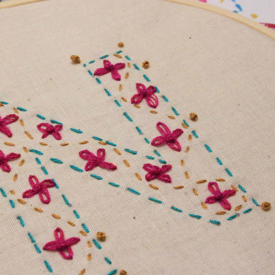 embroidered letter
