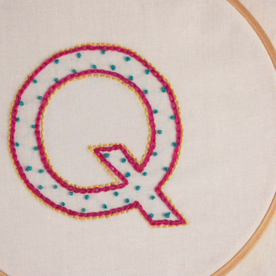 embroidered letter