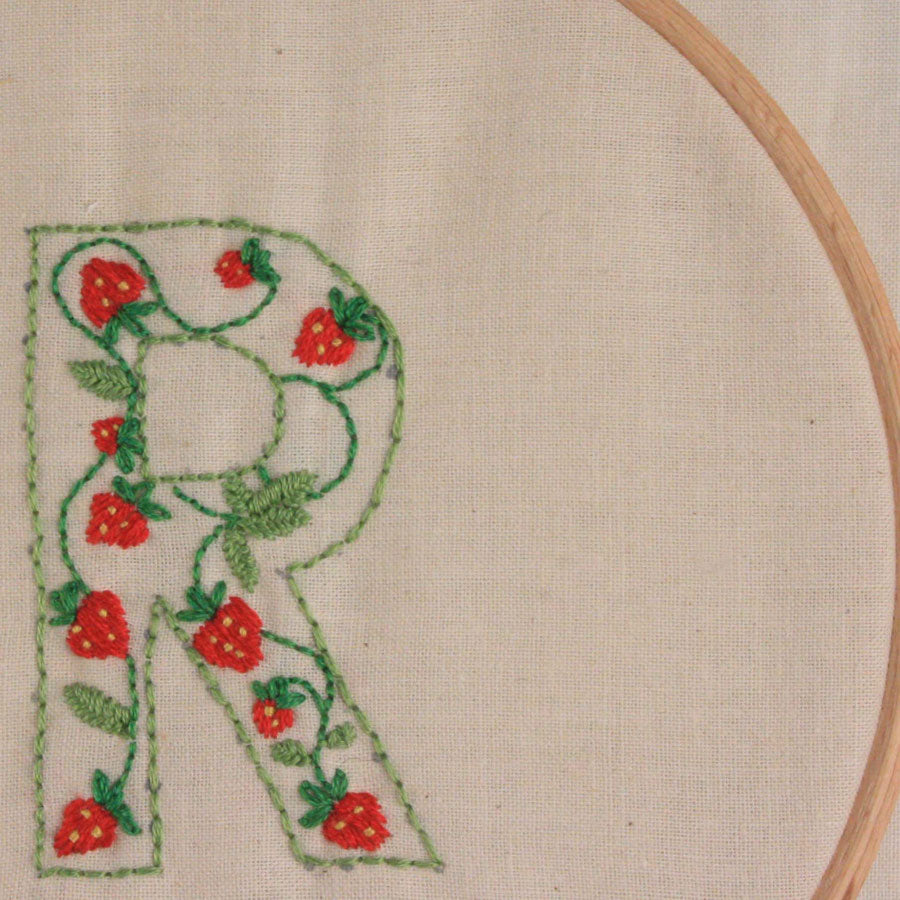 embroidered letter