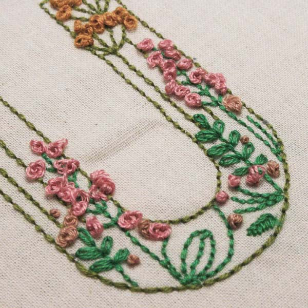 embroidered letter