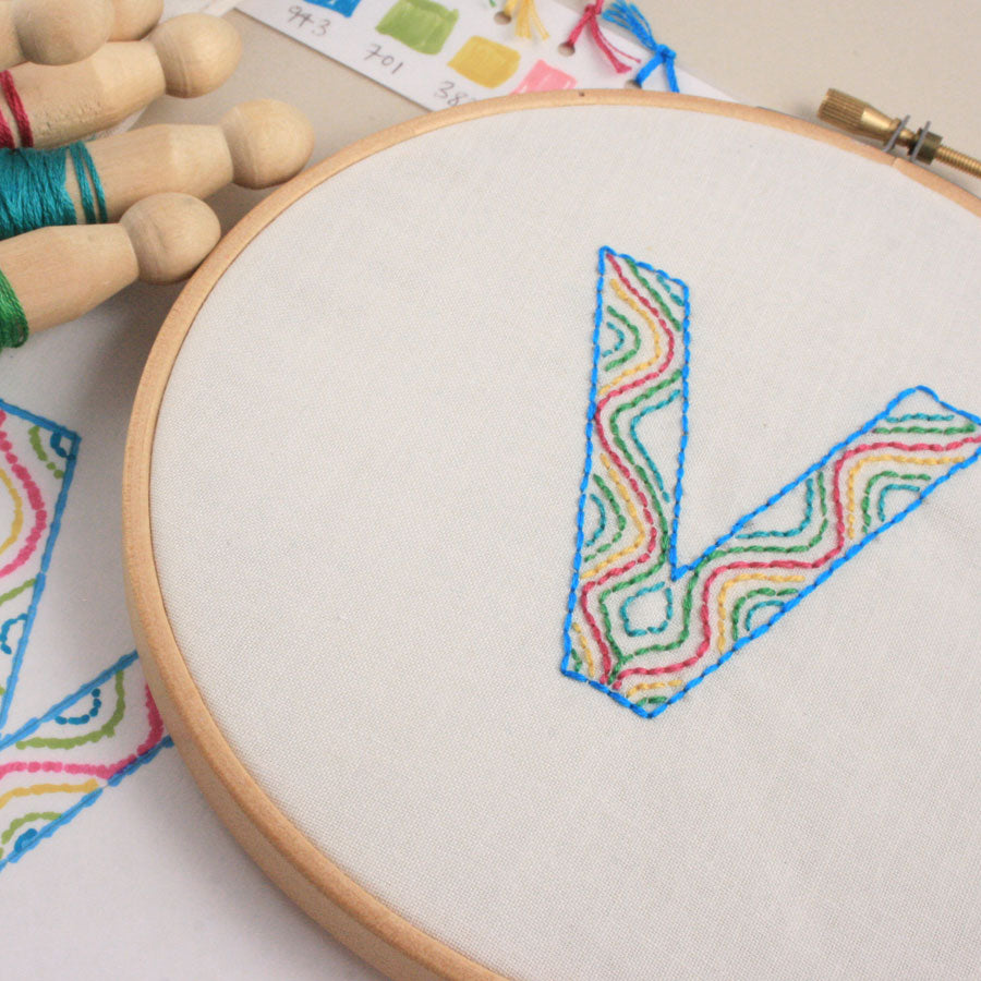 embroidered letter