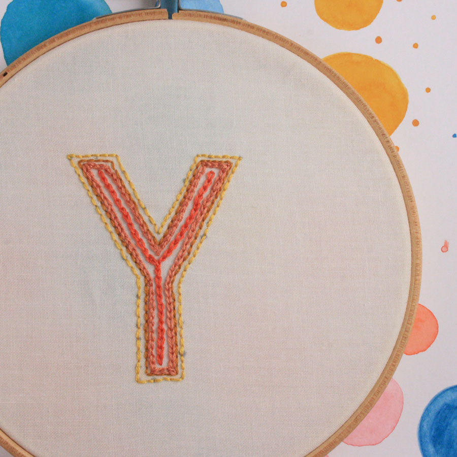embroidered letter