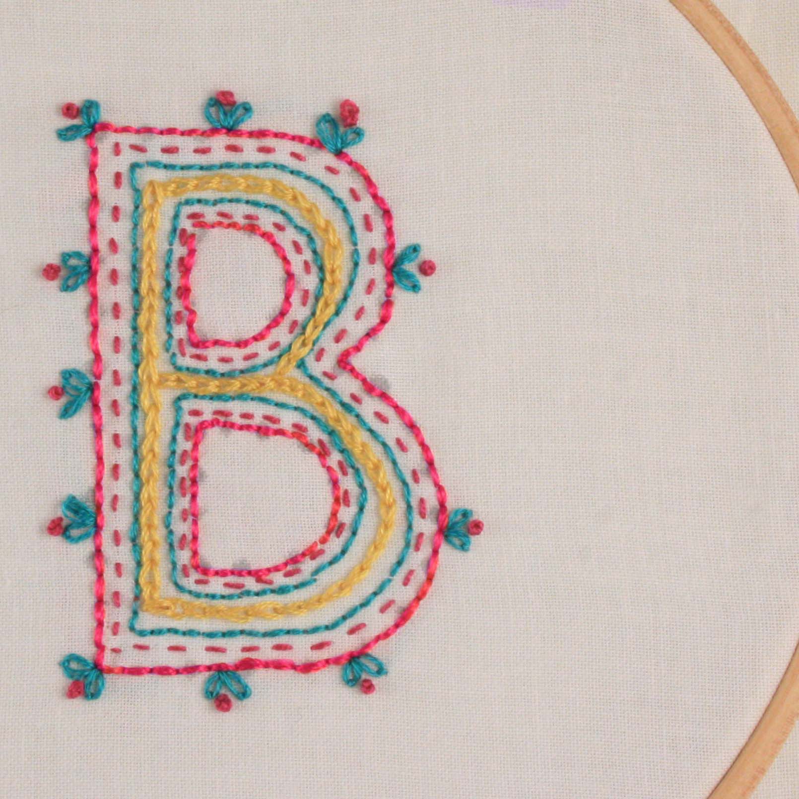 embroidered letter