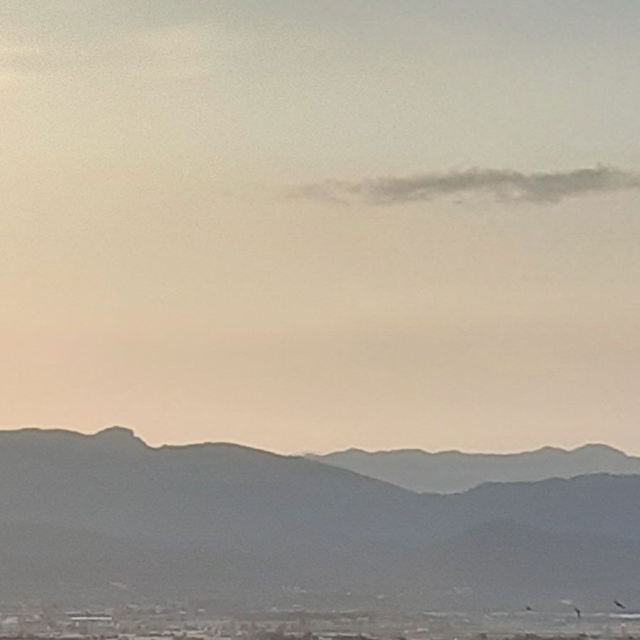 tramuntana mountains at dusk in mallorca